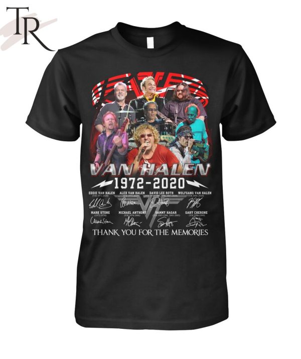 Van Halen 1972 – 2020 Signature Thank You For The Memories T-Shirt