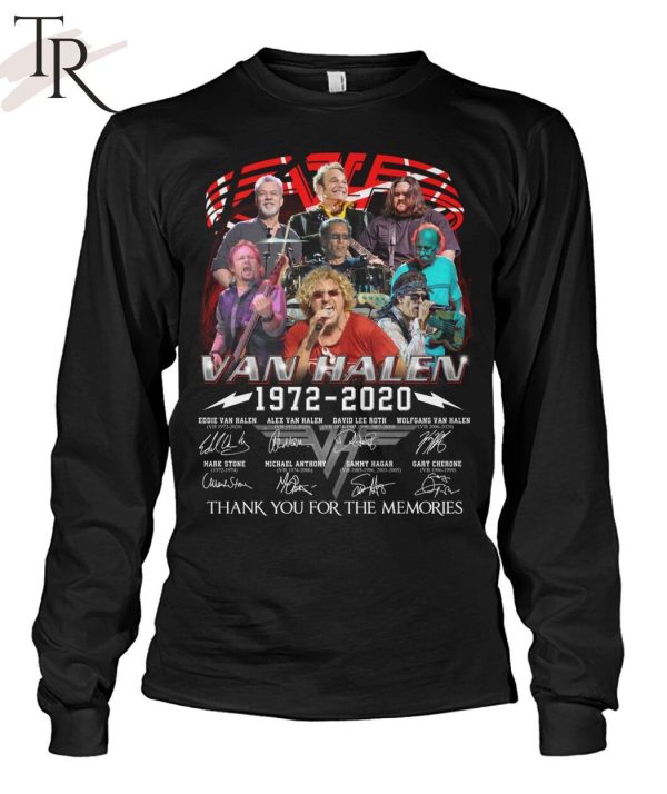 Van Halen 1972 – 2020 Signature Thank You For The Memories T-Shirt