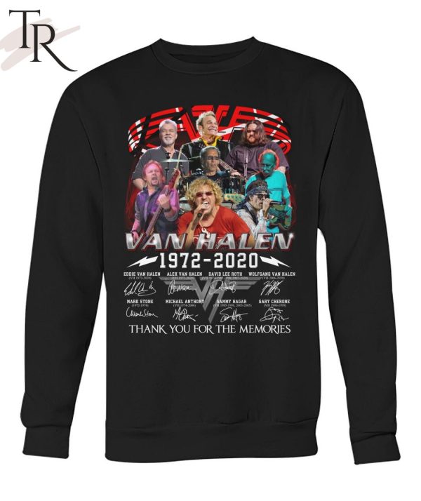 Van Halen 1972 – 2020 Signature Thank You For The Memories T-Shirt