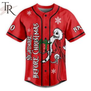 Personalize Nightmare Before Christmas Kidnap The Sandy Claws Baseball Jersey