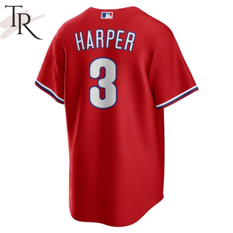 Philadelphia Phillies Harper 3 Red Jersey - Torunstyle