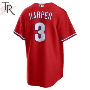 Philadelphia Phillies Harper 3 Red Jersey