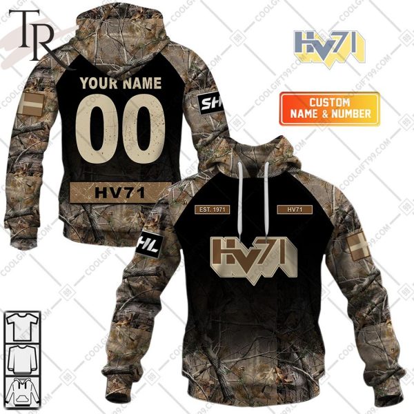 Personalized SHL HV71 Hunting Camo Style Hoodie