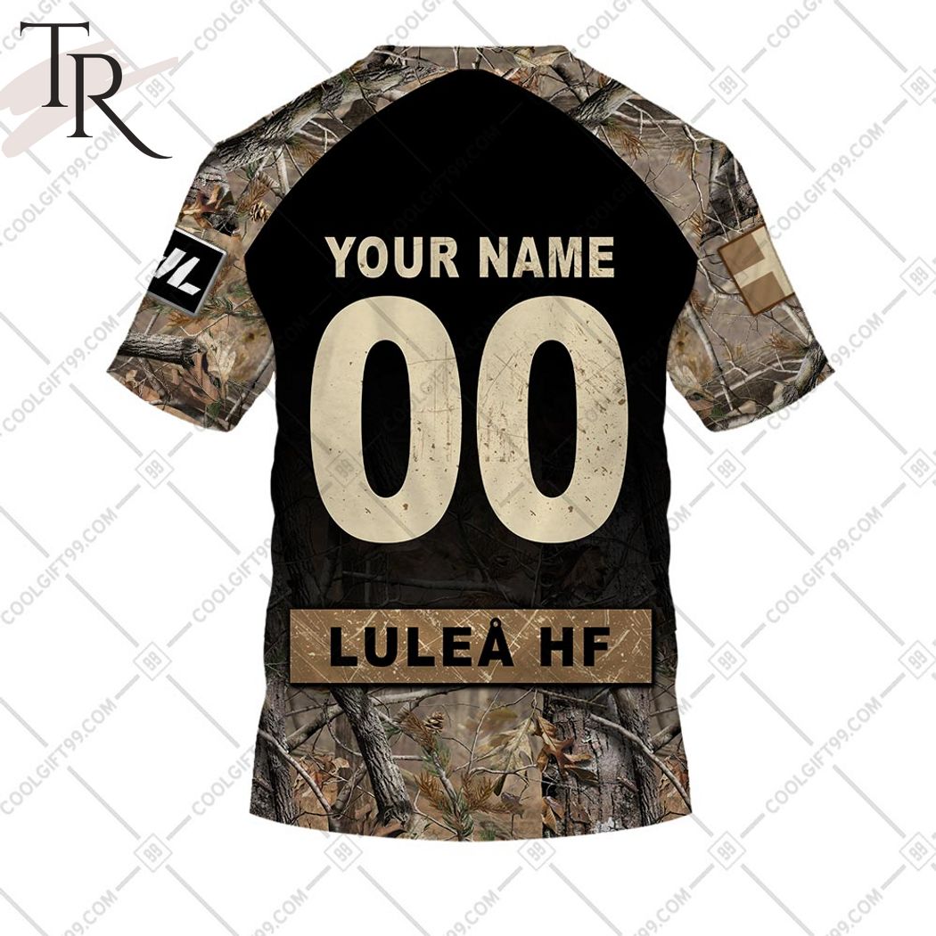 Personalized SHL Lulea HF Hunting Camo Style Hoodie
