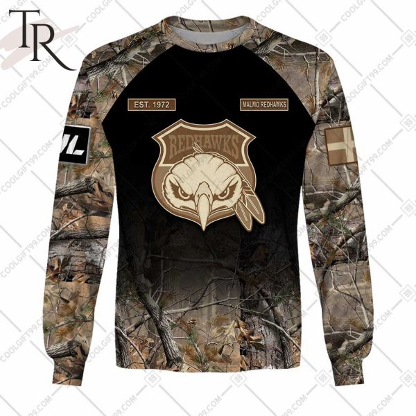 Personalized SHL Malmo Redhawks Hunting Camo Style Hoodie