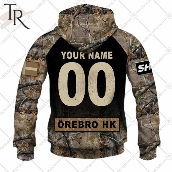 Personalized SHL Orebro HK Hunting Camo Style Hoodie