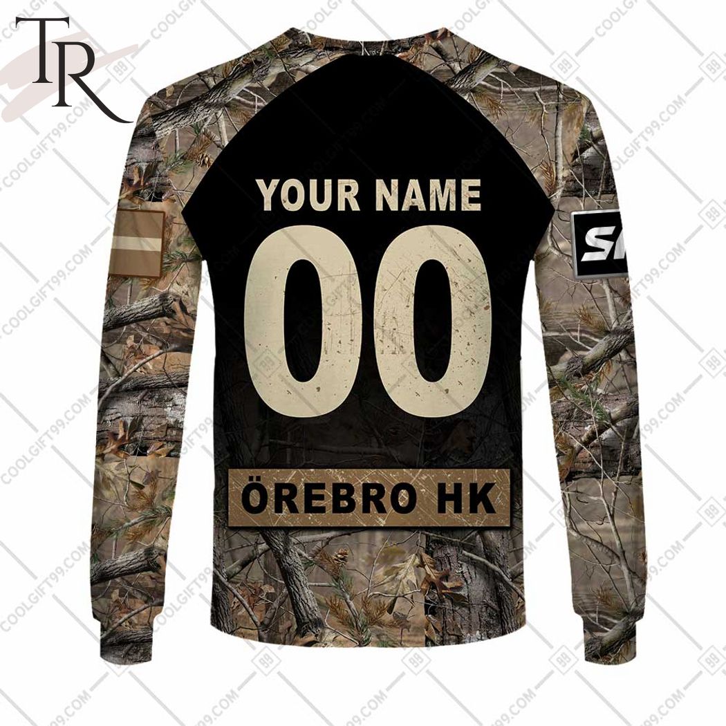 Personalized SHL Orebro HK Hunting Camo Style Hoodie