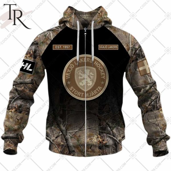 Personalized SHL Vaxjo Lakers Hunting Camo Style Hoodie