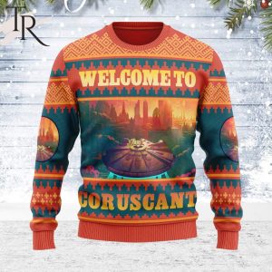 Personalize Name Welcome to Coruscant Star Wars Ugly Sweater For Men and Women