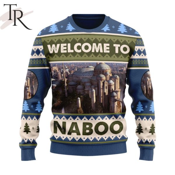 Personalize Name Welcome to Naboo Star Wars Unisex Ugly Sweater For Men and Women