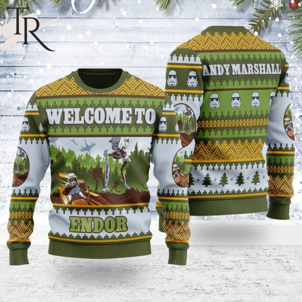 Star Wars Endor Ugly Sweater Welcome to Endor Star Wars Ugly Sweater For Men and Women