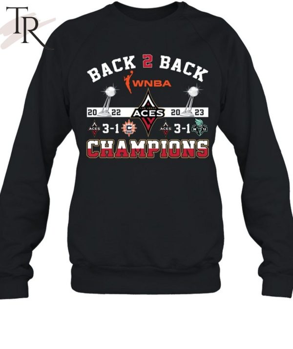 Back To Back WNBA ACES 2022 2023 Champions T-Shirt