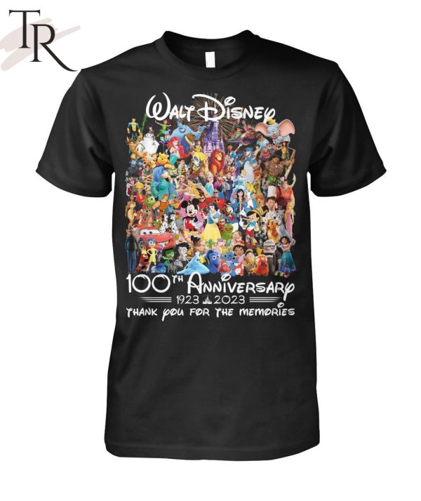 Walt Disney 100th Anniversary 1923 – 2023 Thank You For The Memories T-Shirt