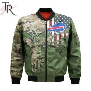 NFL Buffalo Bills Special Camo Design For Veterans Day Bomber Jacket