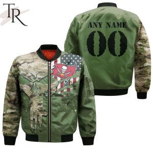 NFL Tampa Bay Buccaneers Special Camo Design For Veterans Day Bomber Jacket