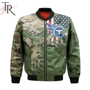 NFL Tennessee Titans Special Camo Design For Veterans Day Bomber Jacket