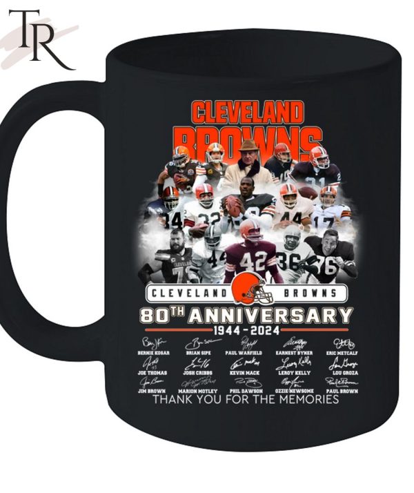 Cleveland Browns 80th Anniversary 1944 – 2024 Thank You For The Memories T-Shirt