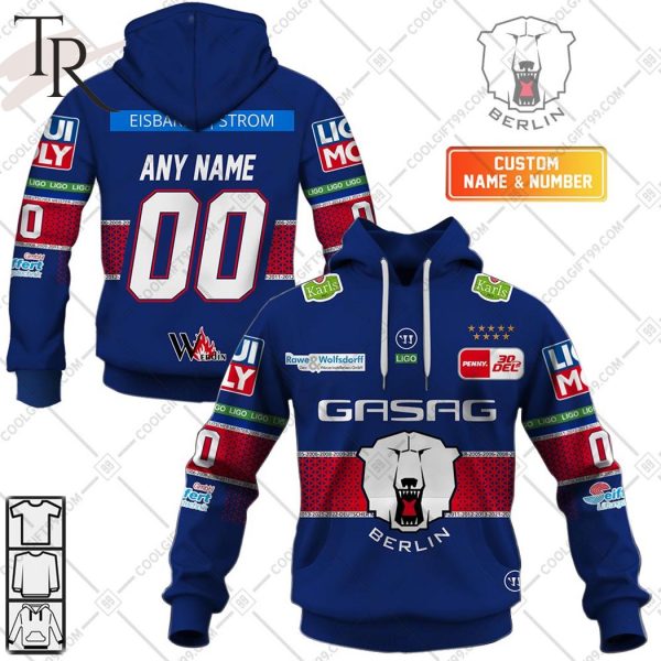 DEL Eisbaren Berlin 2324 Home Jersey Style Hoodie