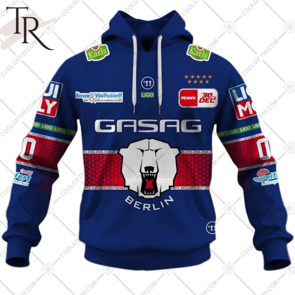 DEL Eisbaren Berlin 2324 Home Jersey Style Hoodie