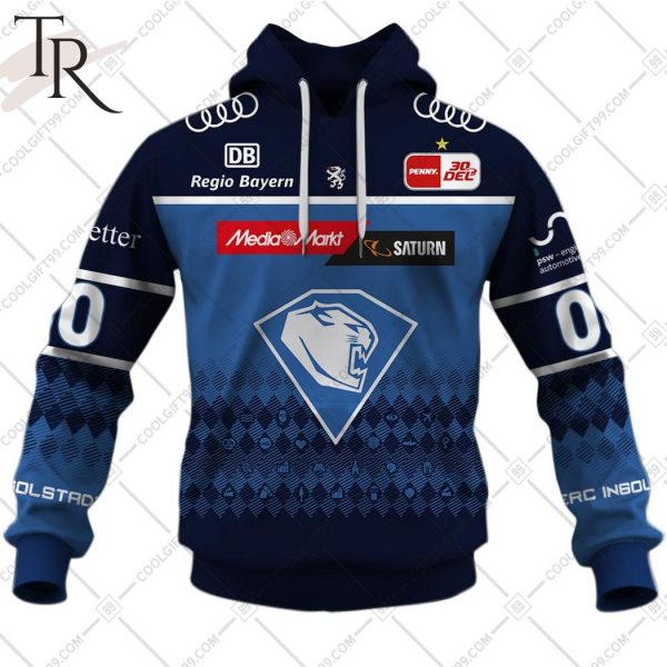 DEL ERC Ingolstadt 2324 Home Jersey Style Hoodie