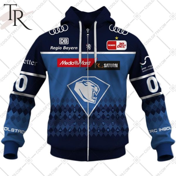 DEL ERC Ingolstadt 2324 Home Jersey Style Hoodie