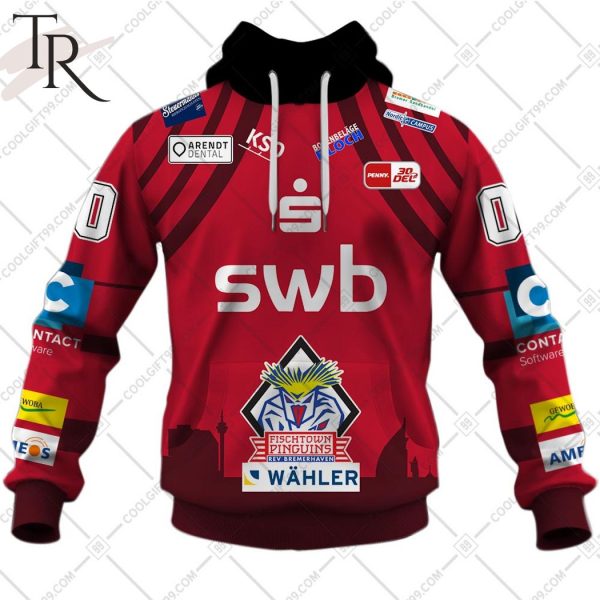 DEL Fischtown Pinguins 2324 Home Jersey Style Hoodie