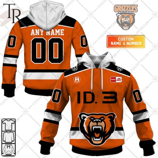 DEL Grizzlys Wolfsburg 2324 Home Jersey Style Hoodie