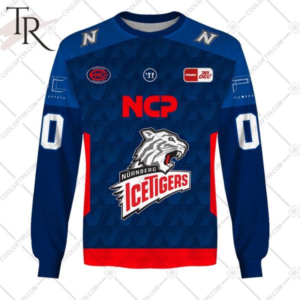 DEL Nurnberg Ice Tigers 2324 Home Jersey Style Hoodie