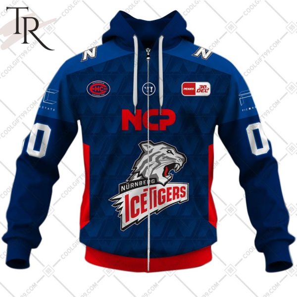 DEL Nurnberg Ice Tigers 2324 Home Jersey Style Hoodie