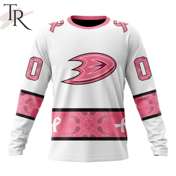 NEW] Personalized NHL Anaheim Ducks In Classic Style With Paisley! IN OCTOBER WE WEAR PINK BREAST CANCER Hoodie