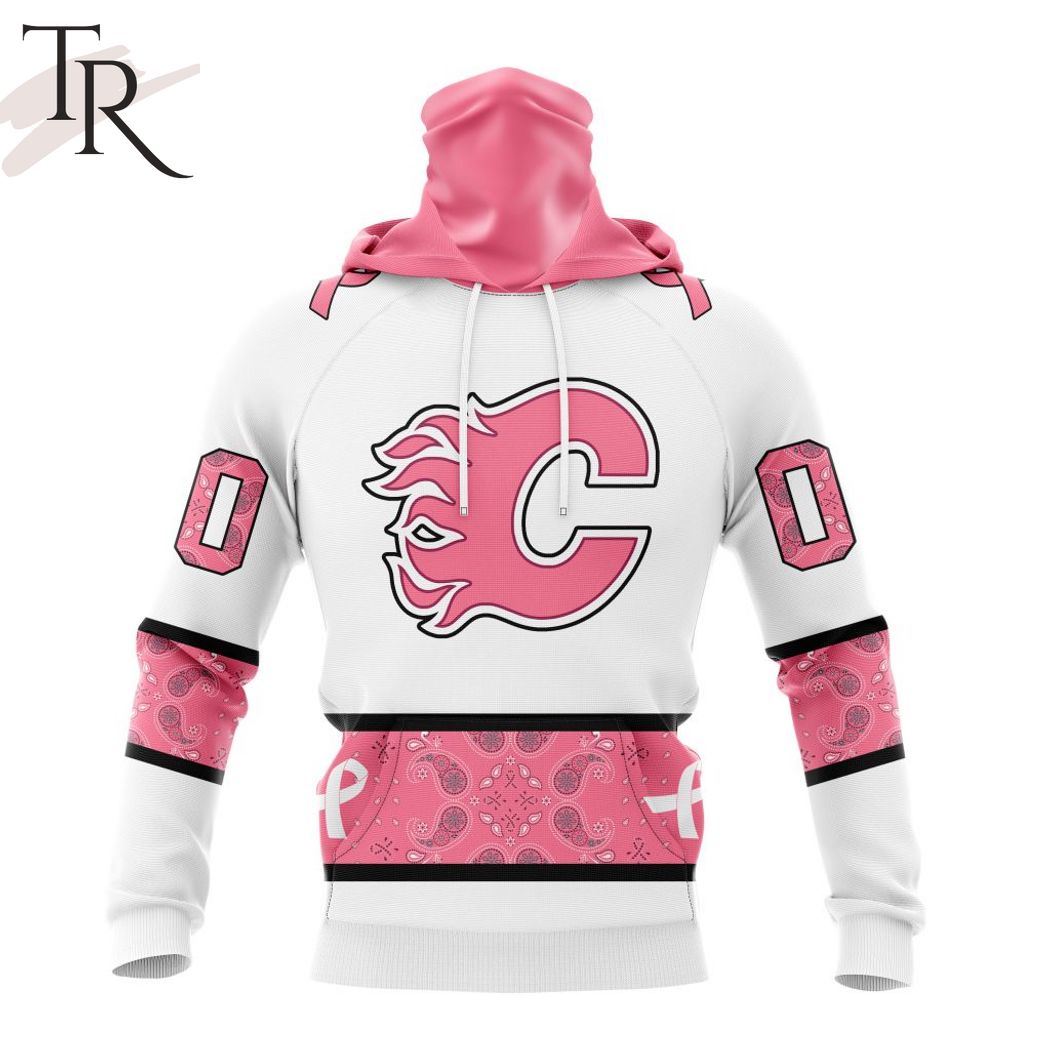 NEW] Personalized NHL Calgary Flames In Classic Style With Paisley! IN OCTOBER WE WEAR PINK BREAST CANCER Hoodie
