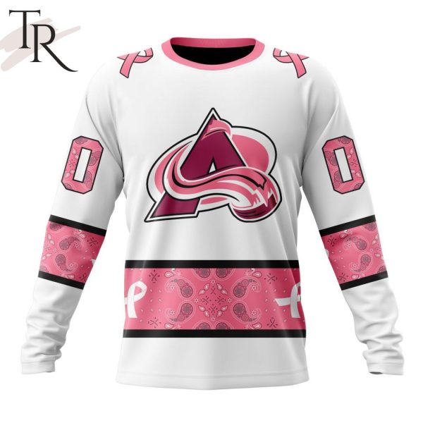 NEW] Personalized NHL Colorado Avalanche In Classic Style With Paisley! IN OCTOBER WE WEAR PINK BREAST CANCER Hoodie