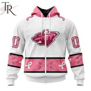 NEW] Personalized NHL Minnesota Wild In Classic Style With Paisley! IN OCTOBER WE WEAR PINK BREAST CANCER Hoodie