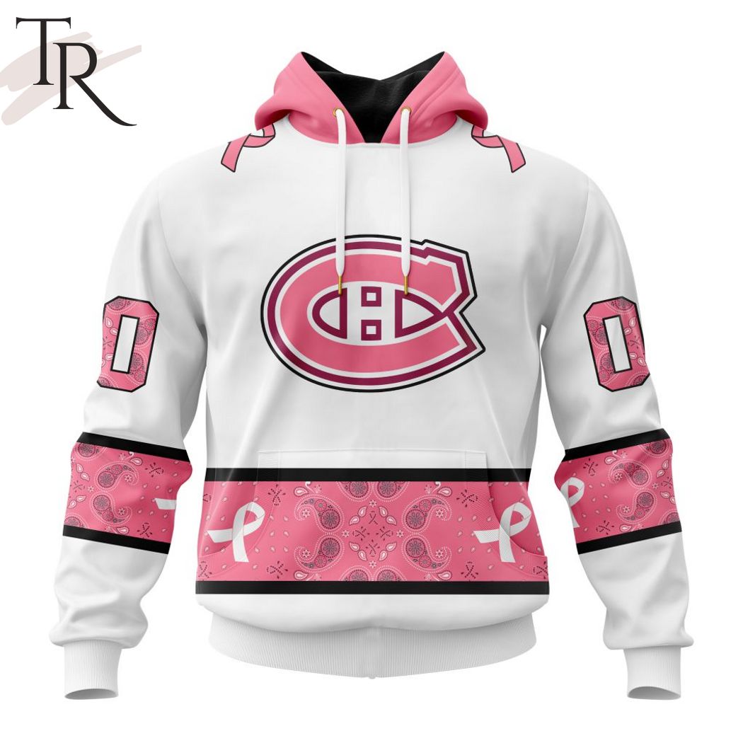 NEW] Personalized NHL Montreal Canadiens In Classic Style With Paisley! IN  OCTOBER WE WEAR PINK BREAST CANCER Hoodie - Torunstyle