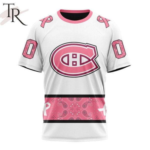 NEW] Personalized NHL Montreal Canadiens In Classic Style With Paisley! IN OCTOBER WE WEAR PINK BREAST CANCER Hoodie