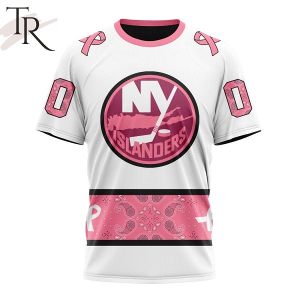 NEW] Personalized NHL New York Islanders In Classic Style With Paisley! IN OCTOBER WE WEAR PINK BREAST CANCER Hoodie