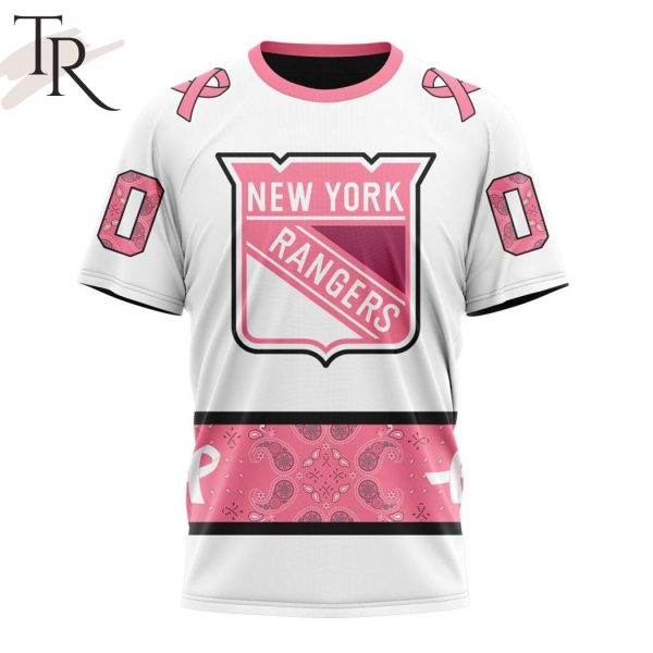 NEW] Personalized NHL New York Rangers In Classic Style With Paisley! IN OCTOBER WE WEAR PINK BREAST CANCER Hoodie