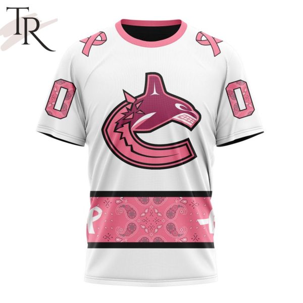 NEW] Personalized NHL Vancouver Canucks In Classic Style With Paisley! IN OCTOBER WE WEAR PINK BREAST CANCER Hoodie