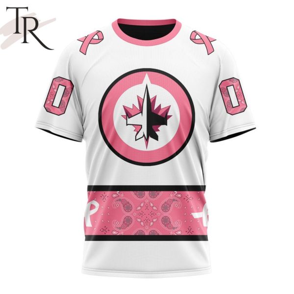 NEW] Personalized NHL Winnipeg Jets In Classic Style With Paisley! IN OCTOBER WE WEAR PINK BREAST CANCER Hoodie