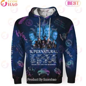 Supernatural Thank You For The Memories 3D Unisex Hoodie