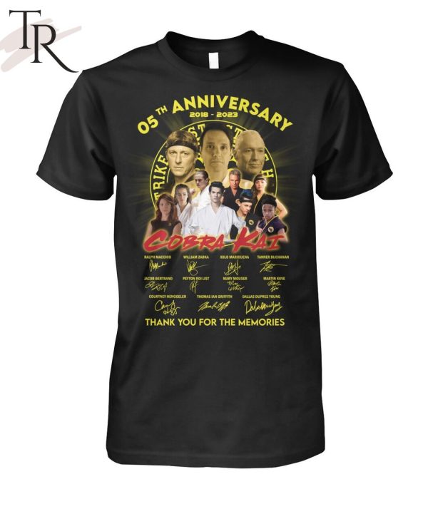 05th Anniversary 2018 – 2023 Cobra Kai Thank You For The Memories T-Shirt