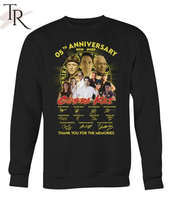 05th Anniversary 2018 – 2023 Cobra Kai Thank You For The Memories T-Shirt