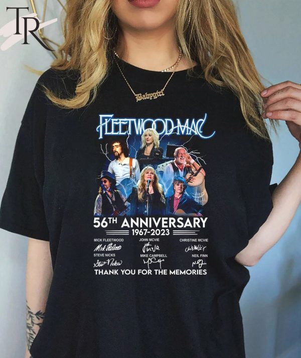 56th Anniversary 1967 – 2023 Fleetwood Mac Band Thank You For The Memories T-Shirt