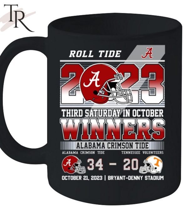 Roll Tide 2023 Third Saturday In October Winners Alabama Crimson Tide 34 – 20 Tennessee Volunteers October 21, 2023 Bryant-Denny Stadium T-Shirt