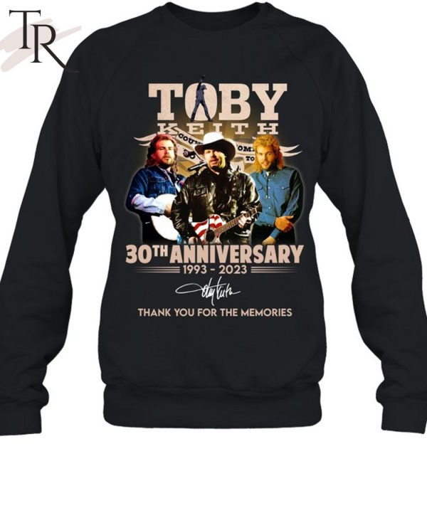 Toby Keith 30th Anniversary 1993 – 2023 Thank You For The Memories T-Shirt