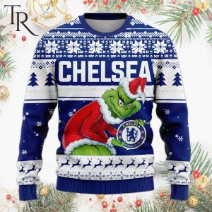 Personalized EPL Chelsea Grinch Ugly Sweater All Over Print For Fan – Limited Edition