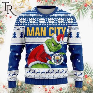 Personalized EPL Man City Grinch Ugly Sweater All Over Print For Fan – Limited Edition