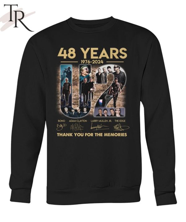 48 Years 1976 – 2024 U2 Signature Thank You For The Memories T-Shirt