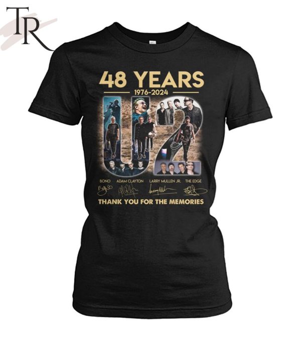 48 Years 1976 – 2024 U2 Signature Thank You For The Memories T-Shirt