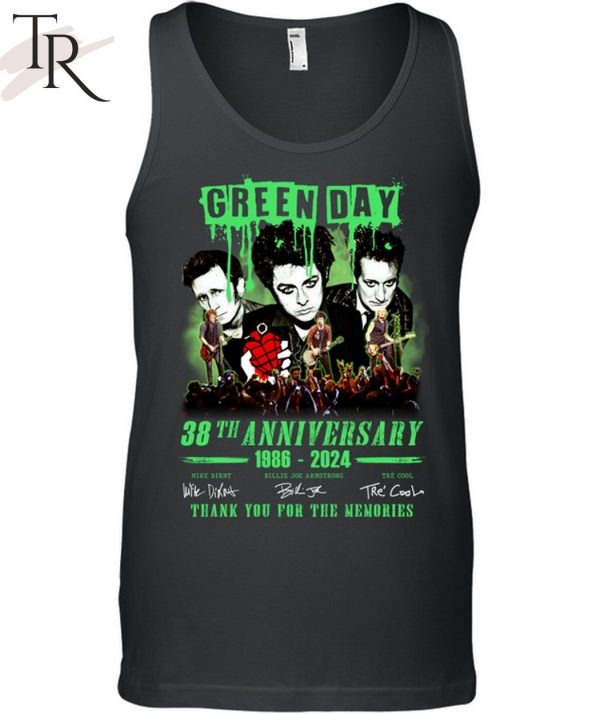 Green Day 38th Anniversary 1989 – 2024 Thank You For The Memories T-Shirt